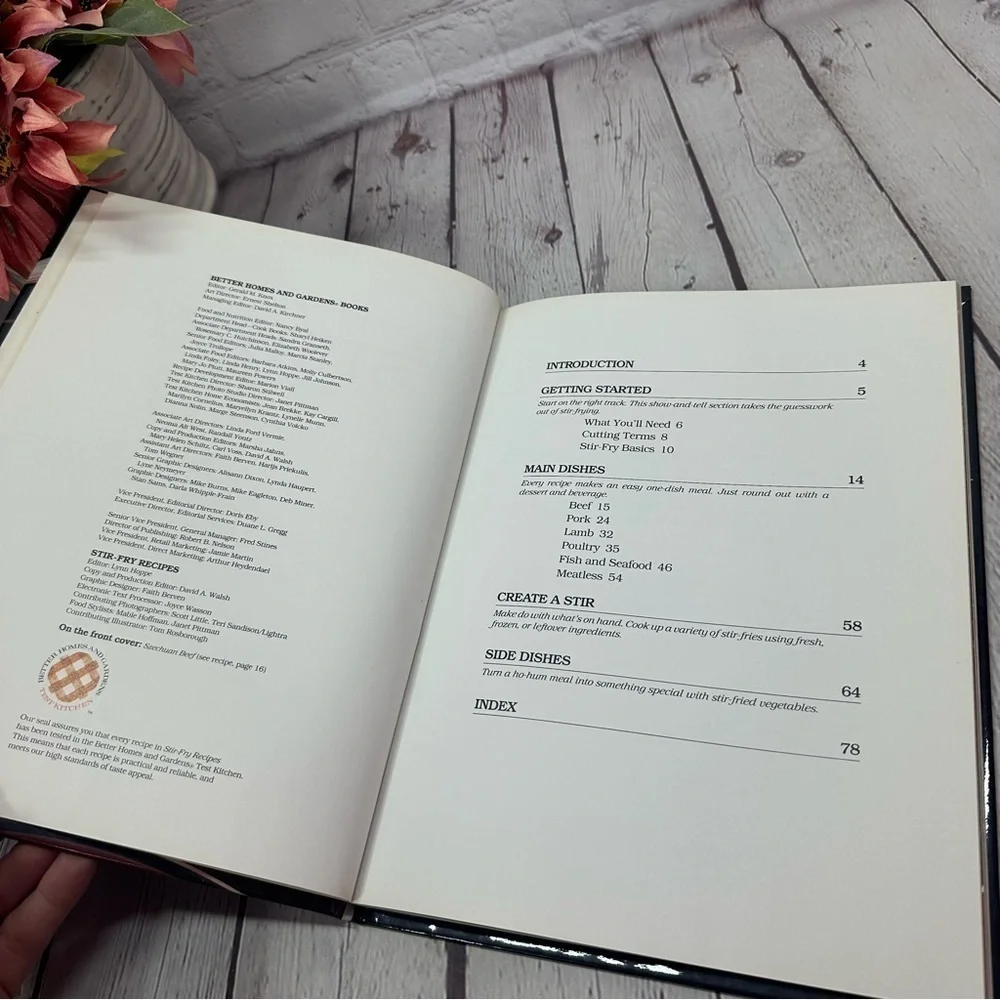 vintage 1985 Better Homes And Gardens stir-fry recipes Cookbook
